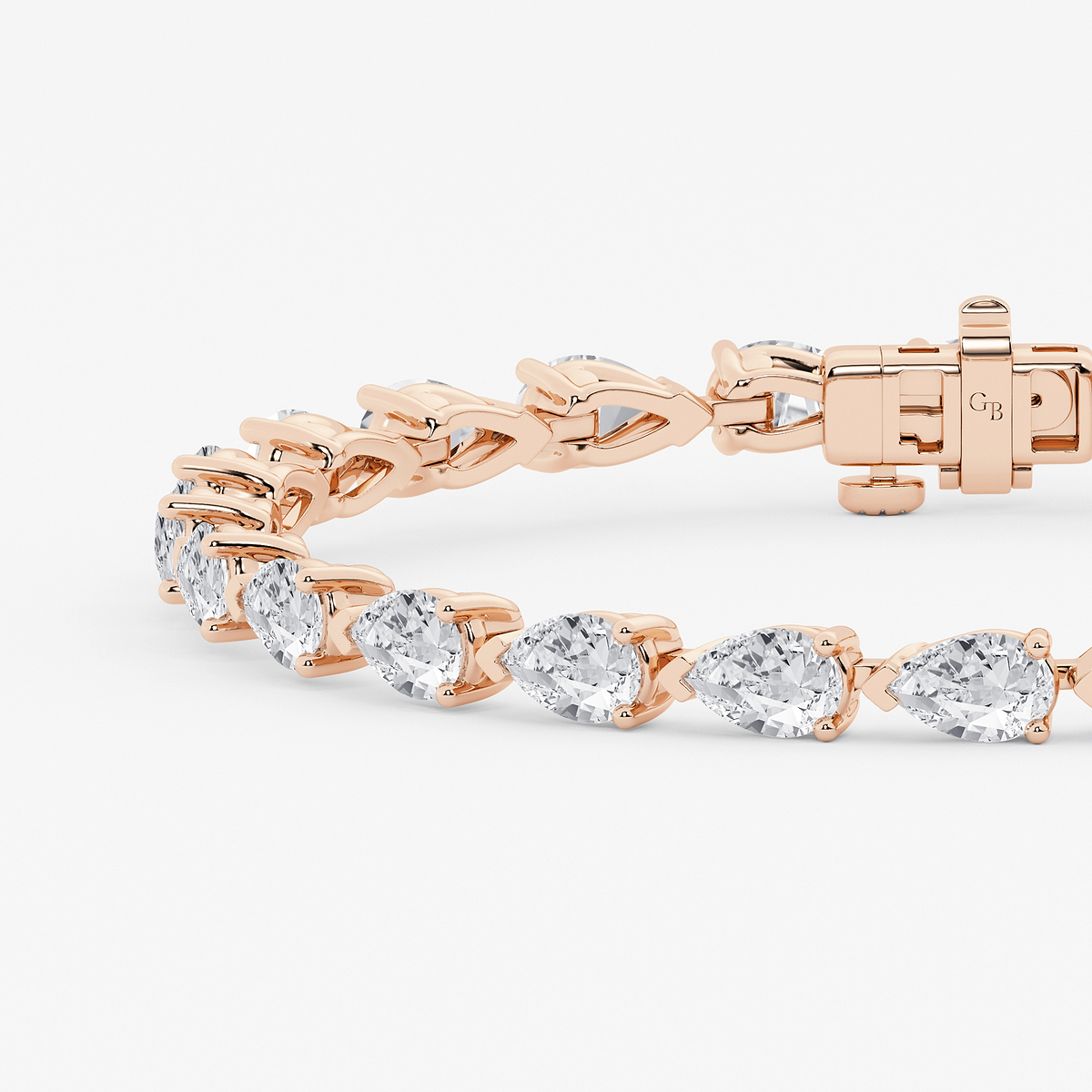 Additional Image 1 for  12 ctw Pear Lab Grown Diamond East-West Tennis Bracelet - 7.5 Inches